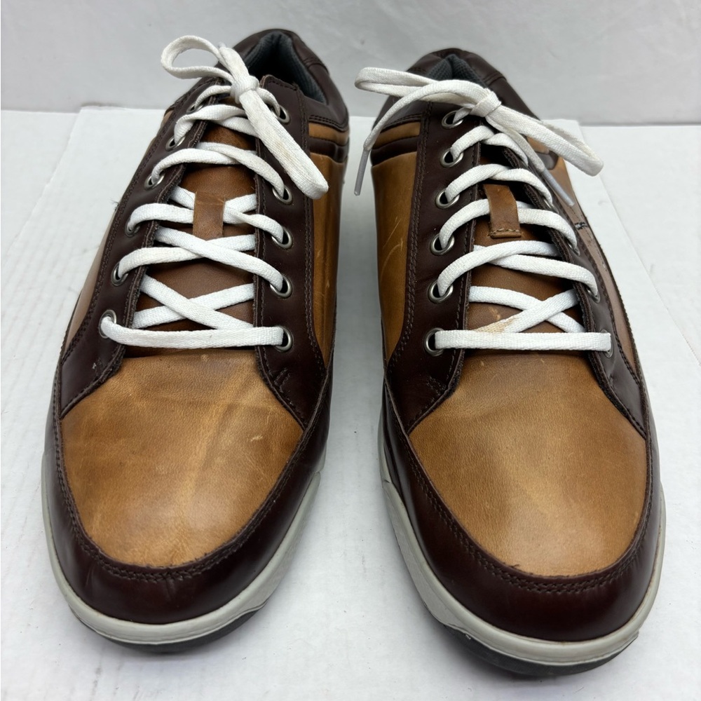 FJ Contour Casual Leather Sneakers - Brown/Tan, SZ 10, box 30